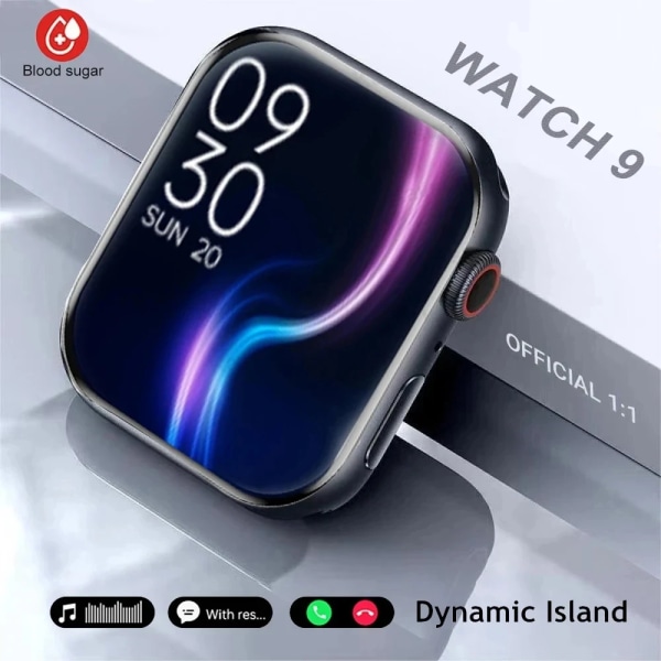 Smart Watch Women Ultra Series 9 NFC Smartwatch Men BT Call Vattentät trådlös laddning 2,05 tums skärm för Apple Watch 9 Silver NFC smart watch