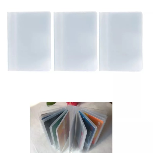 Mode plast PVC genomskinlig påse ID Kreditkortshållare Organizer Keeper Ficknamn Visitkortspåsar Solid 10 platser Type 1