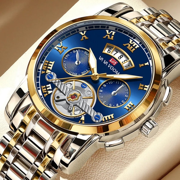 2023 Nytt VA VA VOOM toppmärke Relogio Masculino Herr Luxury Luminous Armbandsur Imitera Quartz Watch för män 2453-YHH