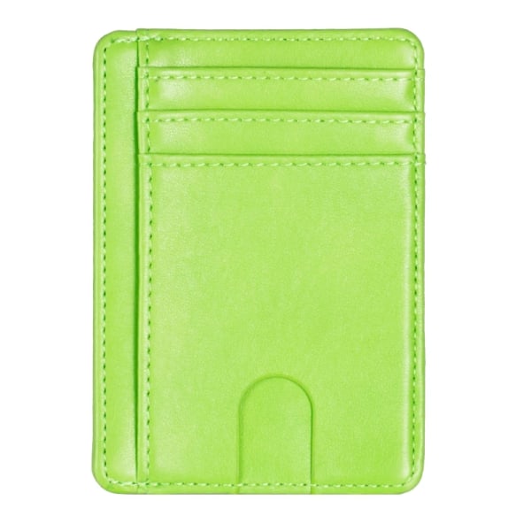 Smal RFID-blockerande Pu-läderplånbok Kredit-ID-korthållare Handväska Case för män Kvinnor 2023 Modeväska Green