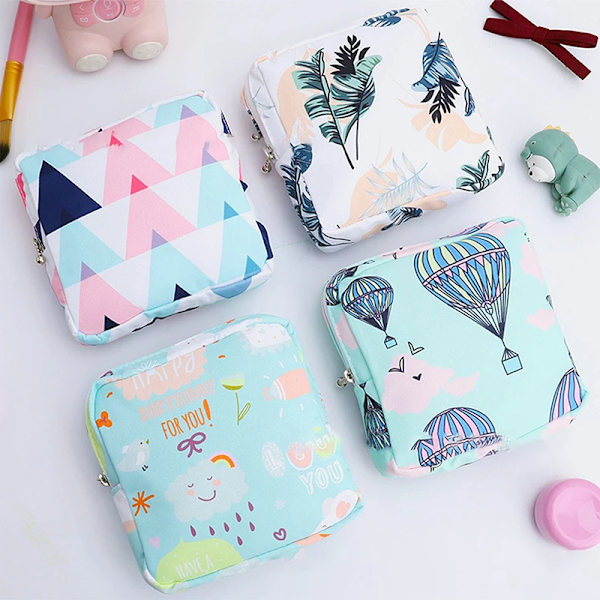 Sanitetsskyddspåse Kosmetisk organizer Resesmink Servettväska Dam Dam Tamponger Organizer A2