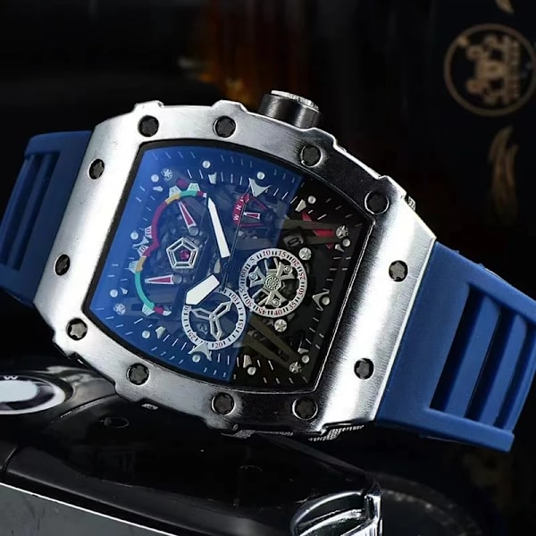 Watch Mode Legering Urboett Toppmärke Lyx Herr Quartz Clock Klassisk Man Sport Kronografklockor Style 3
