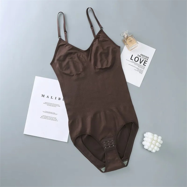 MISTHIN Body Shaper Kvinna Platt Mage Push Up Rumpa Lyft Korsett Underkläder Colombia Fajas Gördel Magstrings Brown S