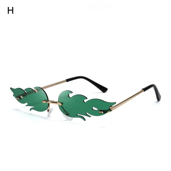 Båglöst mode Grön fyrklöver glasögon Leprechaun Dräktglasögon St. Patrick's Day Irish Shamrock Solglasögon H