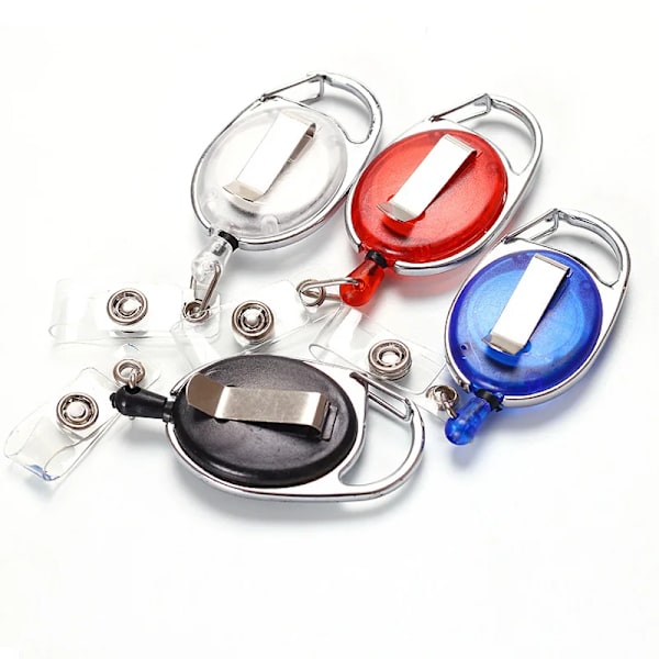 Genomskinlig korthållare Sjuksköterska Indragbar Badge Reel Clip Visitkort Holde Work Lanyard ID Namnkort Cover Case 1set(.967)