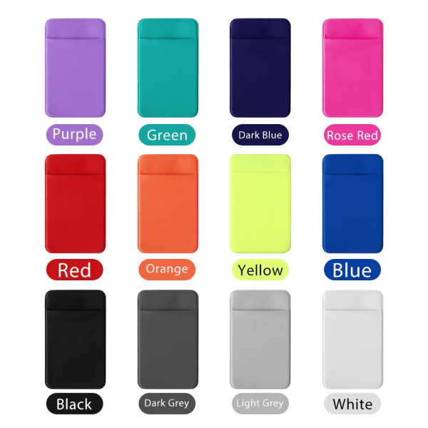 1 st mode elastisk mobiltelefon korthållare Mobiltelefon case Kredit ID-kortshållare självhäftande klistermärkesficka Purple 2