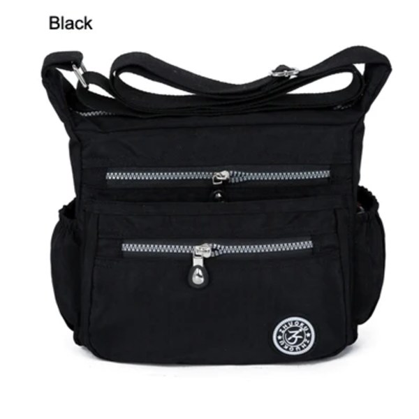 Nylon Kvinnor Messenger Väskor Liten handväska Axelväska Kvinna Crossbody Väskor Handväskor Hög kvalitet Bolsa Tote Beach Black