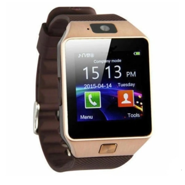 Digital pekskärm Smart Watch DZ09 Q18 Armband Kamera Bluetooth Armbandsur SIM-kort Smartwatch Ios Android-telefoner Support Gold