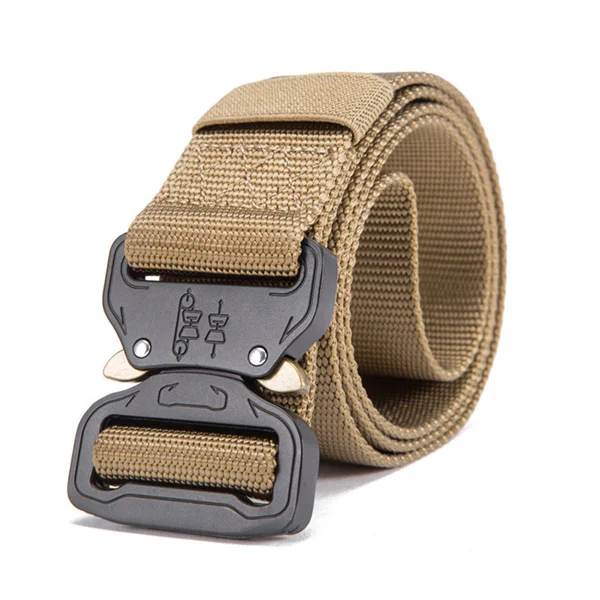 Nytt nylon för män Army Taktiskt bälte Molle Militär SWAT stridsbälten Knock Off Emergency Survival Waist Tactical Gear ship Khaki 125cm