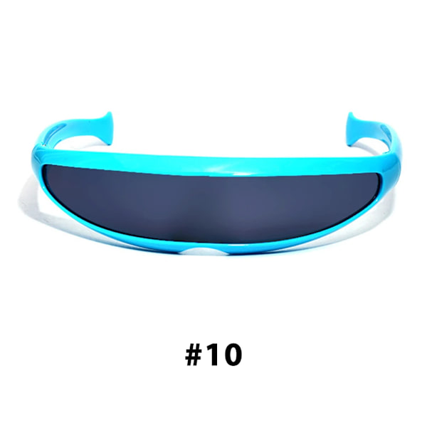 Futuristic Narrow Cyclops Visir Solglasögon Laser Glasögon UV400 Personlighet Spegellins Kostym Glasögon Glasögon Herrglasögon New Style 06 Other