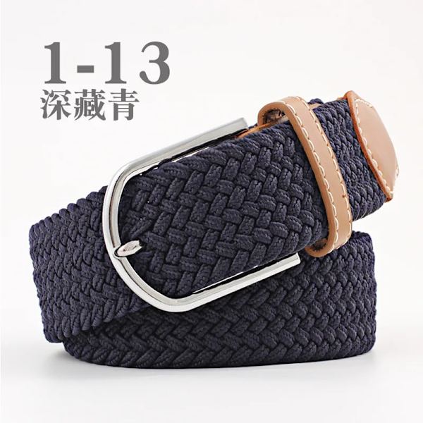 Canvasbälte utomhus taktiskt bälte unisex högkvalitativ canvasbälte för jeans Man Lyxiga Casual Straps Ceintures Bälten för kvinnor FB dark navy blue 3.3cmX107cm