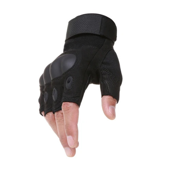 Taktiska utomhushandskar Airsoft Sporthandskar Halvfinger Militär Män Stridshandskar Andas Skytte Jakt Cykelhandskar Black L