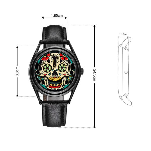 FEB 30:e Skelett Designad Klocka Tand Rörlig Bra Kvalitet Ghost Design