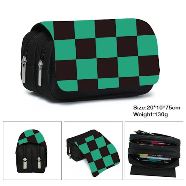 Anime Demon Slayer Kimetsu No Yaiba Case Dragkedja Sminkväska Penna Brevpapper Väskor Catoon Pencil Box kvinna Kosmetikväska fgqbbgmzrs08