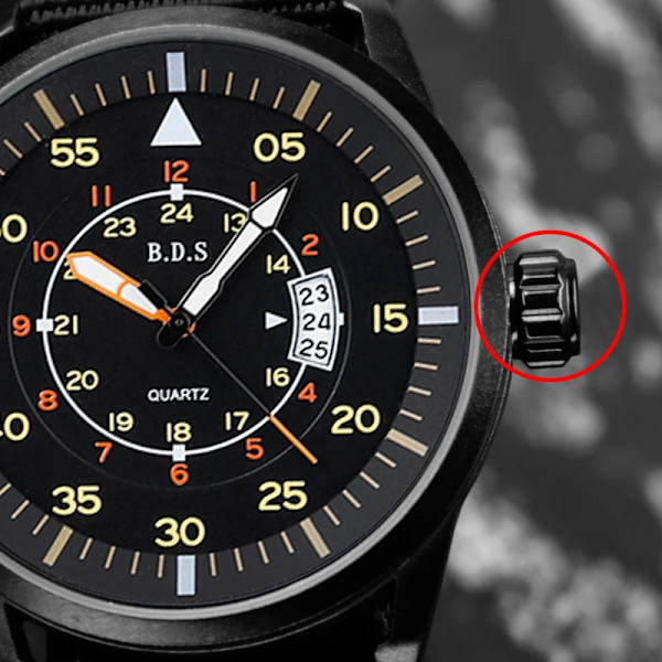 2022 Ny herrkvartsklocka Watch Mode högkvalitativt nylon 50 m vattentät watch JD1508
