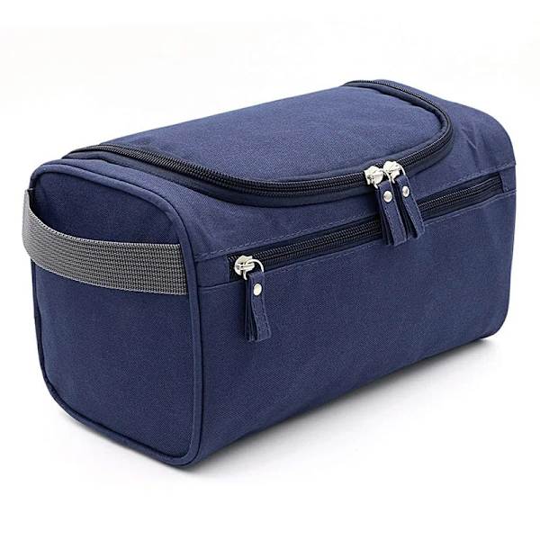 Hängande resor kosmetikaväska Kvinnor Kvinnlig Sminklåda Organizer Toalettartiklar Tvätt Badkar Case Rakväska för män Dark Blue