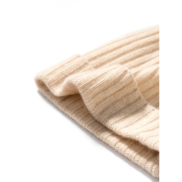 Kvinnors Cashmere Stickad Ribbad Beanie Mössa, Ensfärgad Varm Hatt, Blandningar, Vinter Höst Varma Skullies, Garanterad Hthr Navy One Size