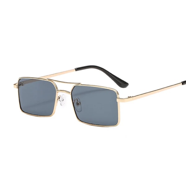Retro fyrkantiga solglasögon Kvinnor Märke Designer Sommarstilar Godisfärger Solglasögon Kvinnligt mode Svart vintage nyanser Oculos Silver Orange as picture