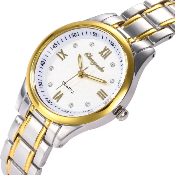 Relogio Feminino Luxury Gold Damklockor Mode Armband i rostfritt stål Damklocka Casual Watch Reloj Mujer Golden Black