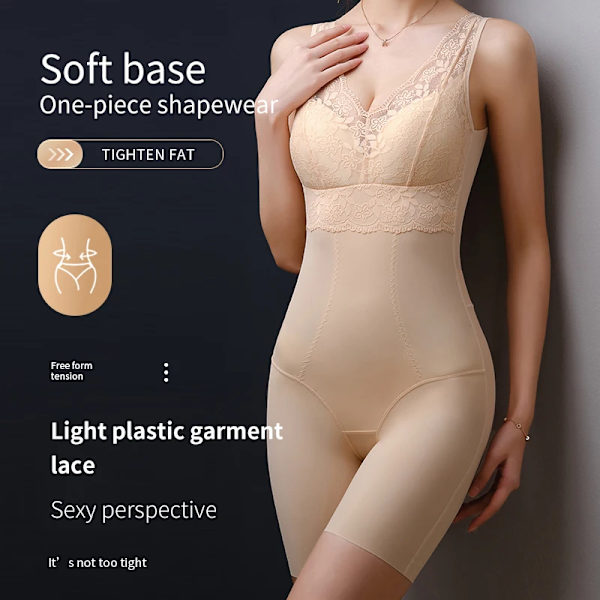 Flarixa Ärmlös bantningsbody med pad Sexig djup V-hals Shapewear Kvinnor Korsett Back Take Off Body Shaper i ett stycke XXXL Black-Vest XXL