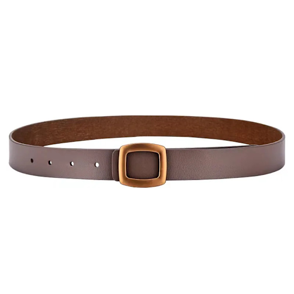 2021 nya bälten för kvinnor äkta läder lyxiga designerjeansbälte Dam midjeband Mode fyrkantigt metall spänne bälte dam svart Khaki 110cm