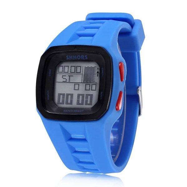 Lyxmärke Shhors Klockor Herr Sportklockor Mode Led Digitala Elektroniska Klockor Vattentät silikonklockor Reloj Hombre blue