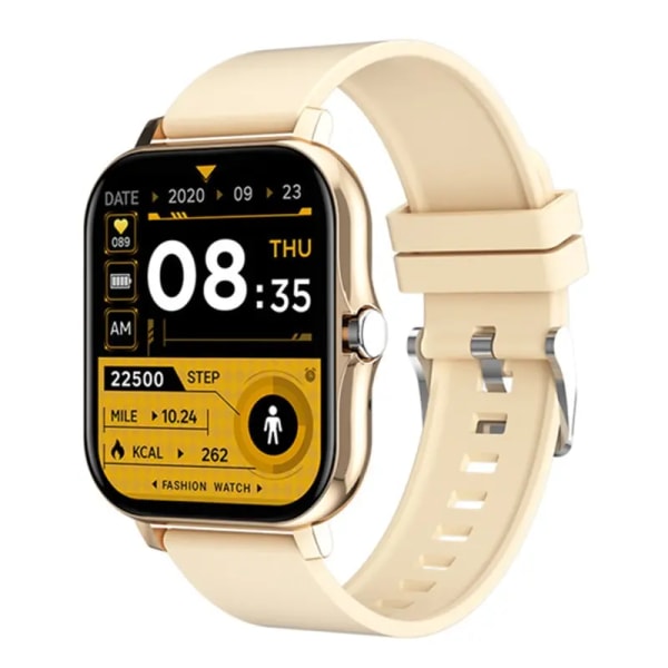 Smart Watch Bluetooth Call Dial Information Push 1,69 Pekskärm Multi Sport Mode Weather Custom Dial Sportarmband Gold