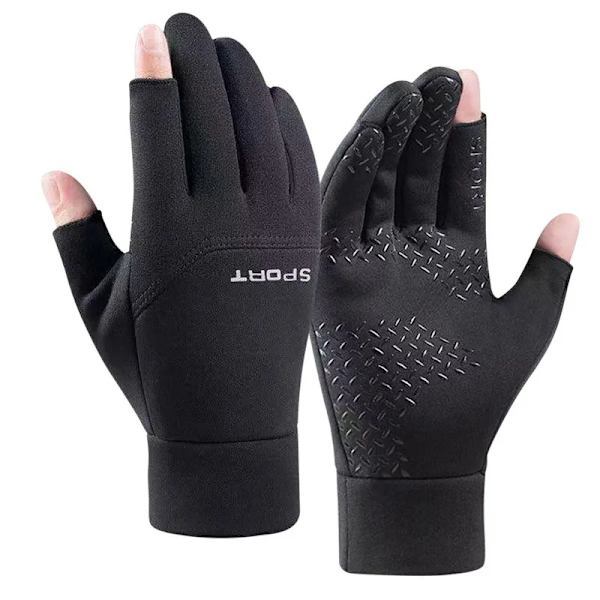 24H skeppsvarma vinterhandskar för män Pekskärm Vattentäta vindtäta handskar Snowboard Motorcykelkörning Unisex Black2 M