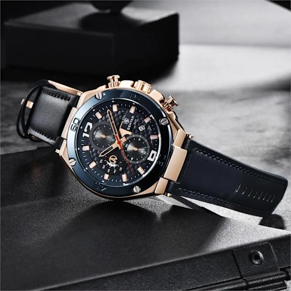 Topp lyxmärke BENYAR 2020 Watch Quartz Multifunktion Sport Chronograph 30M vattentät watch Relogio Masculino Silver Blue