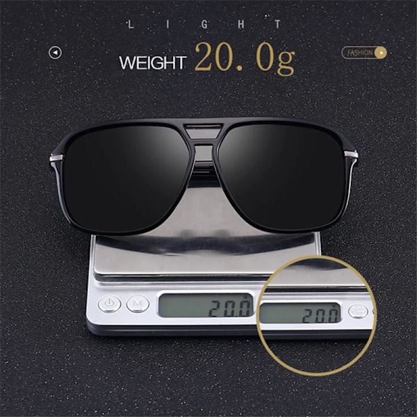 UVLAIK rektangel polariserade solglasögon män Oversized spegel kör solglasögon Brand Designer Driver solglasögon UV400 glasögon Yellow Polarized