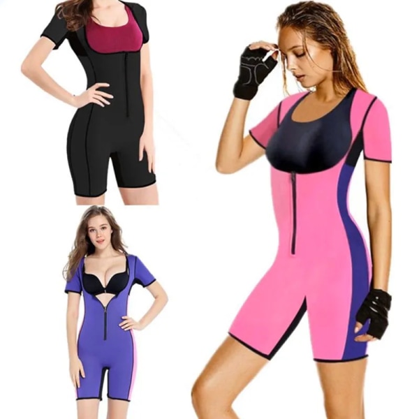 Kvinnor Slimming Sheath Bodysuit Neopren Butt Lifter Platt Mage Bastu Dräkt Kurvformare Waist trainer Ben Shapewear Purple M
