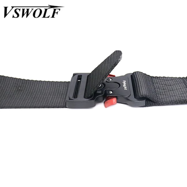 Taktiskt nylon för män Army Militärbälte Byxor Metallspänne Canvas Midjeband Man Polis Utomhusträning Midjebälte brett belt with 2 hook(.2371) 125cm(.2371)
