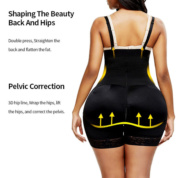 AfruliA colombianska Fajas gördlar Damklänning Korsett Waist trainer Helkroppsformare Magkontroll Trosor Dragkedja Cincher Shapewear black bodysuits XXXXL