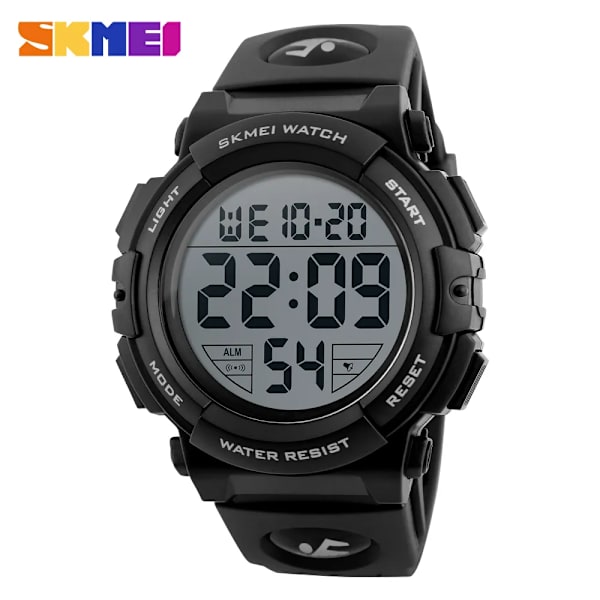 SKMEI Sportklockor för män Digital LED Elektronisk Multifunktion Utomhus Sport Vattentät Simma Herr Student Casual Watch Army Green