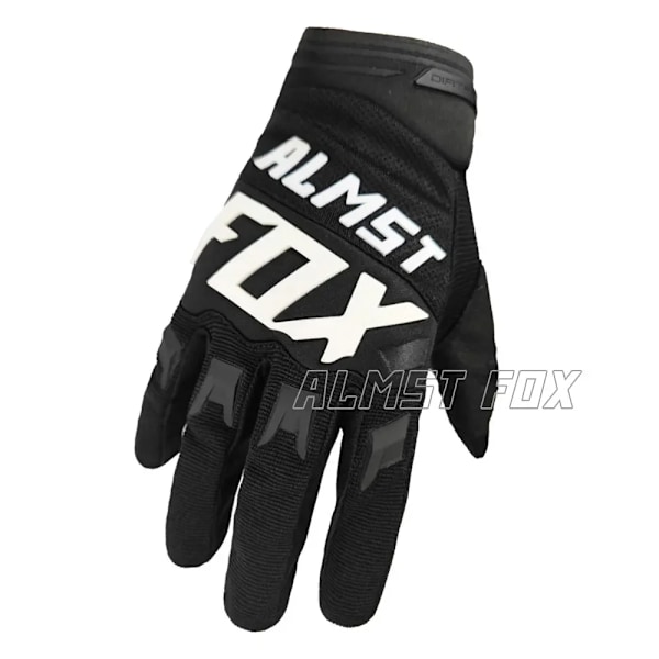 Almst Fox Vuxen Dirt Race Motorcykelhandskar Sommar Andningsbara Motocrosshandskar Atv Mx Utv Bmx Off-Road Cykelhandskar Guantes 09-Black XL