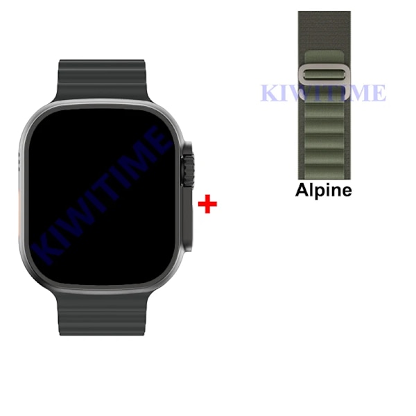 KIWITIME Ultra Max Smart Watch 1:1 49mm Storlek 2.2\ BlacknGreenAlpine Global Version