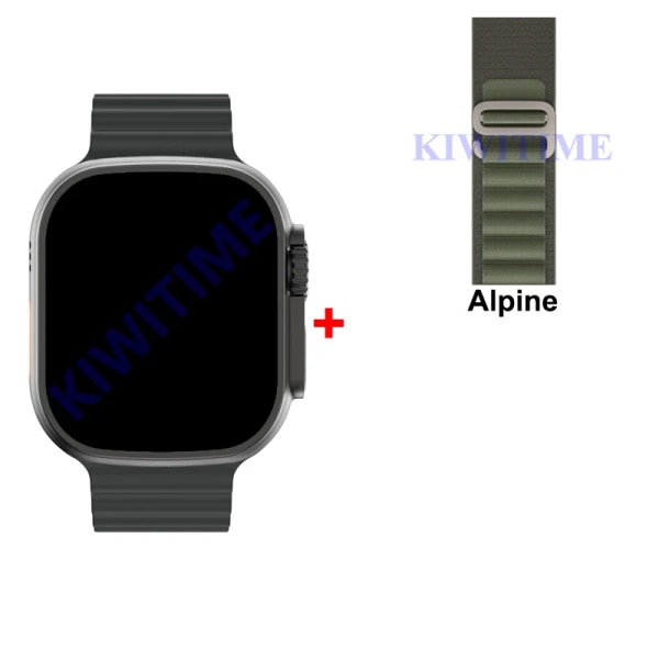 KIWITIME Ultra Max Smart Watch 1:1 49mm Storlek 2.2\ BlacknGreenAlpine With Protective Case