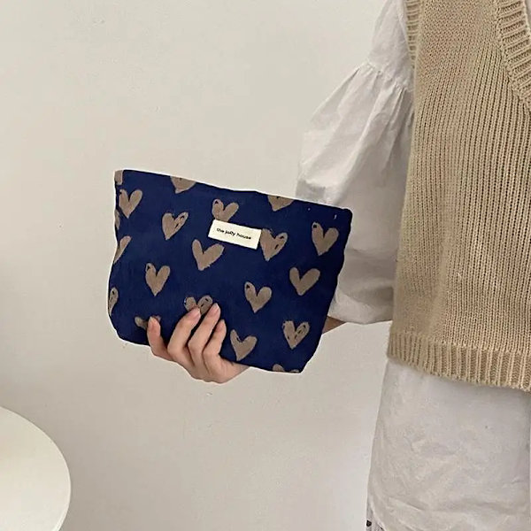Manchester Hjärtmönster Print Kosmetikväska Tvättväska Kvinnor Resor Kosmetikpåse Skönhet Förvaringsväska Make Up Organizer Clutchväska Leopard print