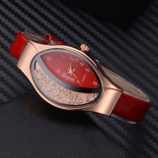 Utsökt stil dam klockor lyx diamant mode kvarts armbandsur kvinna klocka damklocka watch femme reloj mujer Brown