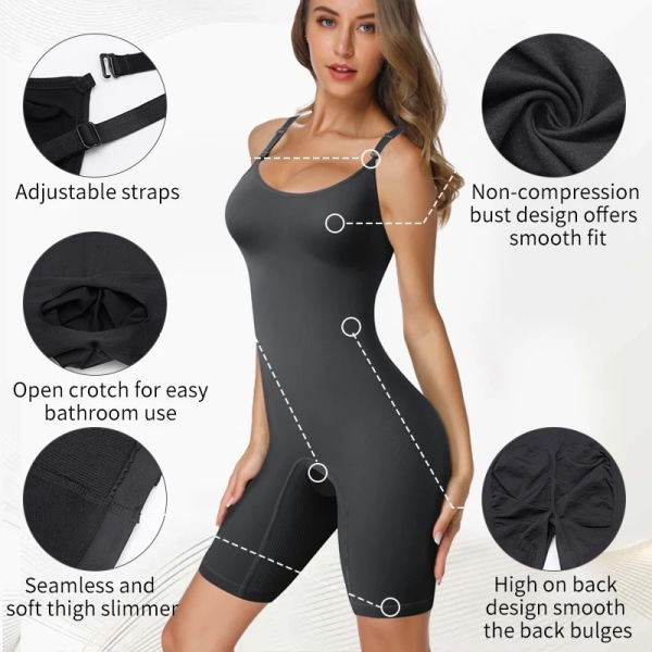 Shapewear för kvinnor Waist Trainer Seamless Body Shaper Briefer Faja Tummy Control Butt Lifter Black 1pc Nude 1pc XL