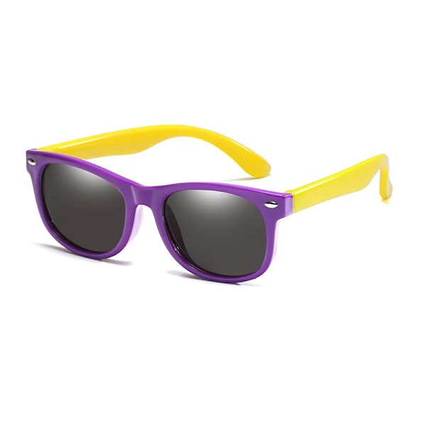 AIELBRO Polariserade solglasögon för barn TR90 Pojkar Flickor Cykelglasögon Silikon Skyddsglasögon Present för barn Baby Cykelglasögon Purple yellow