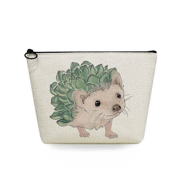 2022 tecknad igelkottsblomma printed kosmetisk väska för kvinnor Harajuku Casual Makeup-väskor Bärbar rese-toalettväska Case sn5709 Hedgehog Bag