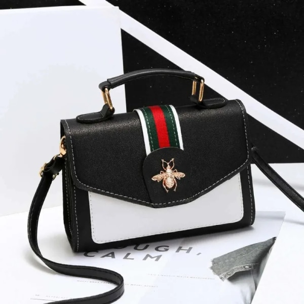 Kvinnor Designer Contrast Handväska Kvinna Ny Klassisk Crossbody-väska Flikväska Läder Axelväska Damväska caramel colour