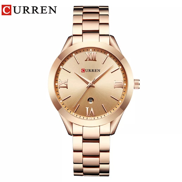 CURREN Watch För Dam Mode Retro Dam Watch Vattentät Stål Watch För Dam Jul Relógio Feminino 9007 rose