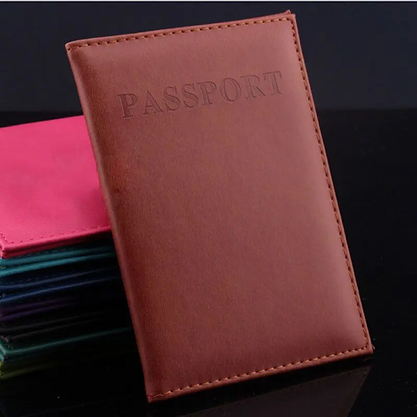 PU Läder Kvinnor Cover Pink World Universal Resepass Biljetthållare Cover på case Passpåse Coffee