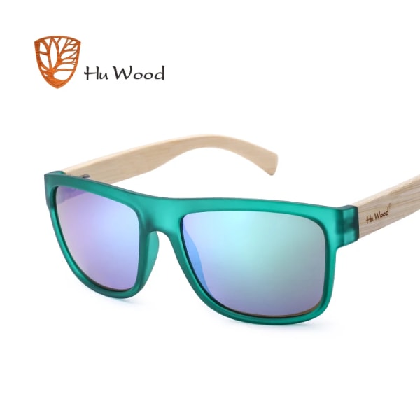 HU WOOD New Arrival Sea Gradient Shades Solglasögon för män Bambu Solglasögon Röda UV400 Linser Sport Mode Körning GR8010 Ocean Polarized