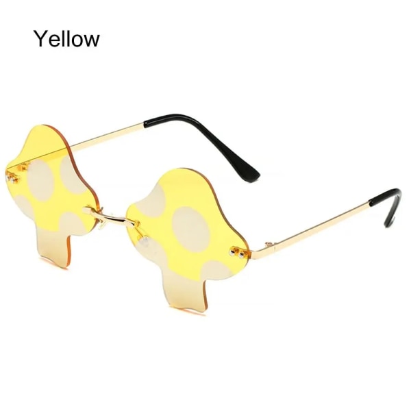 Unika Strawberry Solglasögon för kvinnor Män Festival Party Rave Solglasögon Juldekorationer Street Snap Eyewear Yellow-1