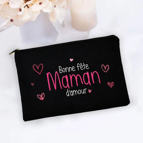I Love You Mama Print Utomhus sminkväska Kvinnor Kosmetisk väska Resetoalettartiklar Organizer Kvinnlig Förvaring Sminkväska Mamma Present W17613-TBBK-D