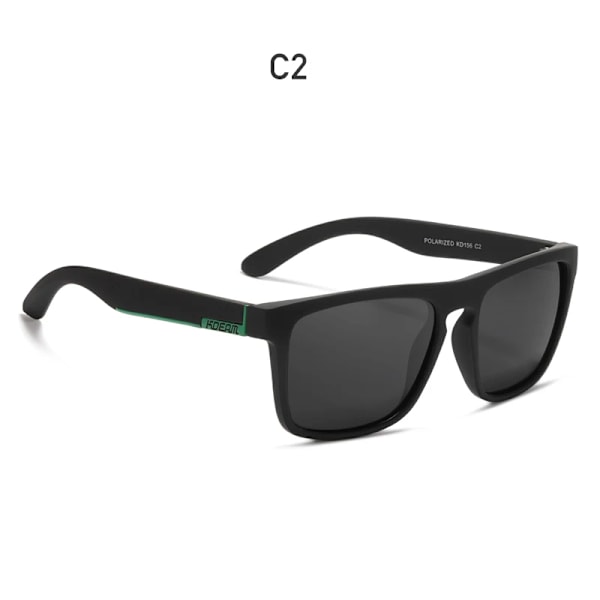Fashion Guy's Solglasögon från KDEAM Polarized Solglasögon Herr Klassisk design All-Fit Spegel Solglasögon Med Brand Box CE C2 Matte Black