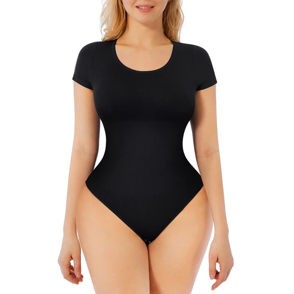 Attraktiv sömlös Body Shaper Plus Size Body Midja Cincher String Underkläder Magen Skims Shapewear Black XS-S